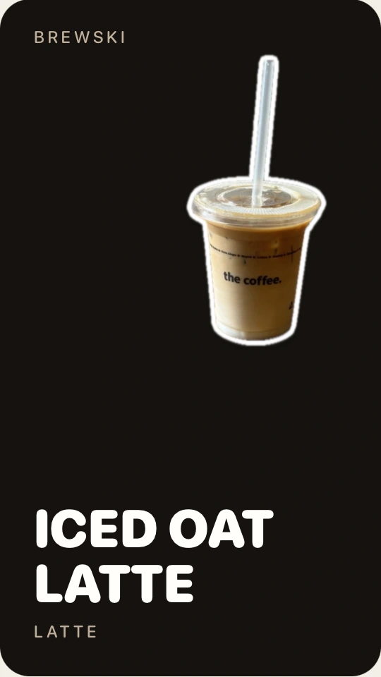 Brewski’s actual Iced Oat Latte story card preview